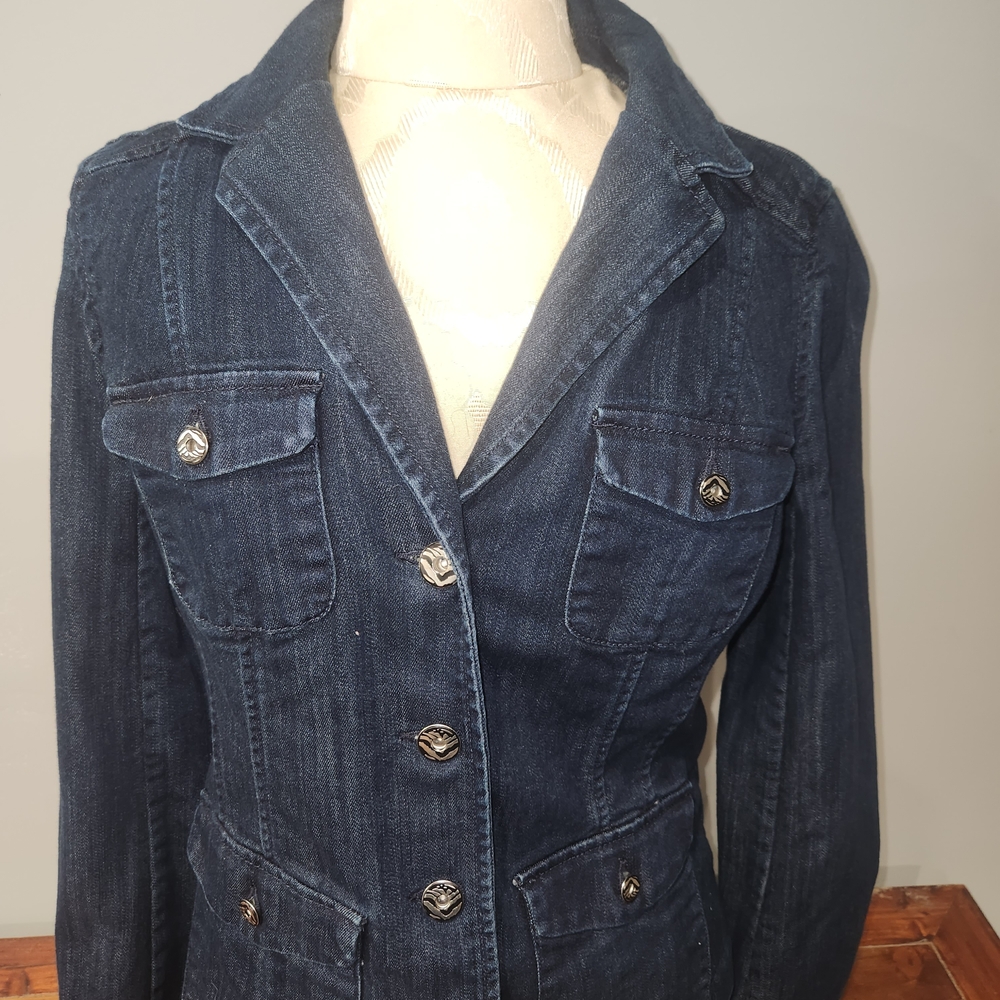 Dana Buchman Dark Blue Jean Jacket